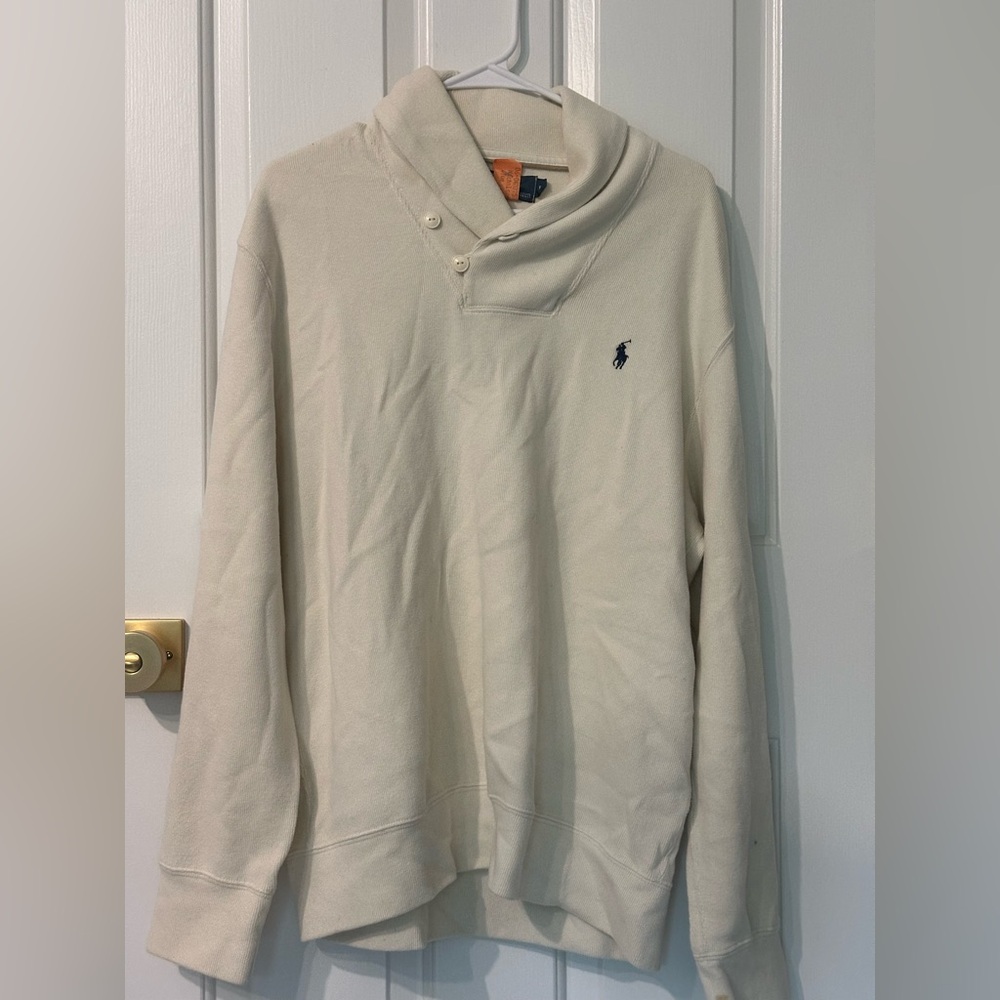 Ralph Lauren Off-White Men's Turtleneck Sweater - Picture 1 of 2